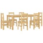 Juego de comedor Panama 7 pzas madera maciza de pino de , muebles para cocinas y comedores - Ref: Foro24-3345191, Precio: 518...