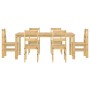 Juego de comedor Panama 7 pzas madera maciza de pino de , muebles para cocinas y comedores - Ref: Foro24-3345191, Precio: 518...