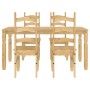 Juego de comedor Panama 5 pzas madera maciza de pino de , muebles para cocinas y comedores - Ref: Foro24-3345203, Precio: 451...