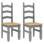 Juego de comedor Panama 3 pzas madera maciza de pino gris de , muebles para cocinas y comedores - Ref: Foro24-3345201, Precio...