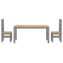 Juego de comedor Panama 3 pzas madera maciza de pino gris de , muebles para cocinas y comedores - Ref: Foro24-3345201, Precio...