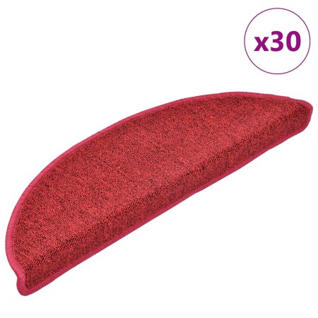 Alfombrilla escalera 30 uds rojo burdeos 56x17x3 cm de , Alfombrillas para escalones - Ref: Foro24-3365738, Precio: 110,44 €,...