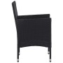 Muebles de jardín 5 piezas ratán sintético negro y acacia de vidaXL, Conjuntos de jardín - Ref: Foro24-3058322, Precio: 315,4...