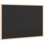 Pizarra con marco de madera maciza de pino negra 80x55 cm de , Tablones de anuncios - Ref: Foro24-4017413, Precio: 29,52 €, D...