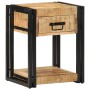 Mesitas de noche 2 piezas 40x35x50cm madera maciza rugosa mango de , Mesitas de noche - Ref: Foro24-4016689, Precio: 168,98 €...
