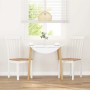 Sillas de comedor 2 unidades madera maciza de caucho blanco de , Sillas de comedor - Ref: Foro24-4102392, Precio: 102,56 €, D...