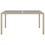 Set de comedor de jardín 7 pzas ratán sintético vidrio beige de vidaXL, Conjuntos de jardín - Ref: Foro24-3058430, Precio: 51...