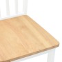 Sillas de comedor 2 unidades madera maciza de caucho blanco de , Sillas de comedor - Ref: Foro24-4102392, Precio: 102,56 €, D...