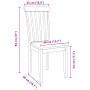 Sillas de comedor 2 unidades madera maciza de caucho blanco de , Sillas de comedor - Ref: Foro24-4102392, Precio: 102,56 €, D...