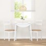 Sillas de comedor con cojines 2uds madera maciza blanco caucho de , Sillas de comedor - Ref: Foro24-4102386, Precio: 97,47 €,...