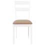 Sillas de comedor con cojines 2uds madera maciza blanco caucho de , Sillas de comedor - Ref: Foro24-4102386, Precio: 97,47 €,...