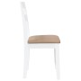 Sillas de comedor con cojines 2uds madera maciza blanco caucho de , Sillas de comedor - Ref: Foro24-4102386, Precio: 97,47 €,...