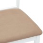Sillas de comedor con cojines 2uds madera maciza blanco caucho de , Sillas de comedor - Ref: Foro24-4102386, Precio: 97,47 €,...