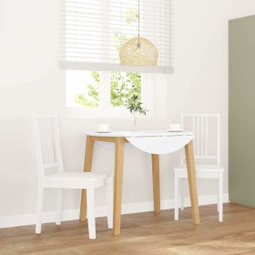 Sillas de comedor 2 unidades madera maciza de caucho blanco de , Sillas de comedor - Ref: Foro24-4102400, Precio: 104,86 €, D...