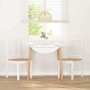 Sillas de comedor 2 unidades madera maciza de caucho blanco de , Sillas de comedor - Ref: Foro24-4102399, Precio: 104,86 €, D...