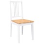 Sillas de comedor 2 unidades madera maciza de caucho blanco de , Sillas de comedor - Ref: Foro24-4102399, Precio: 104,86 €, D...