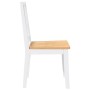 Sillas de comedor 2 unidades madera maciza de caucho blanco de , Sillas de comedor - Ref: Foro24-4102399, Precio: 104,86 €, D...