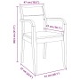 Sillas de comedor 2 unidades madera maciza de caucho blanco de , Sillas de comedor - Ref: Foro24-4102513, Precio: 176,58 €, D...