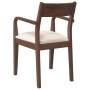 Sillas de comedor con cojines 2 uds madera maciza marrón caucho de , Sillas de comedor - Ref: Foro24-4102507, Precio: 204,74 ...