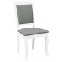 Sillas de comedor con cojines 2uds madera maciza blanco caucho de , Sillas de comedor - Ref: Foro24-4102489, Precio: 179,50 €...