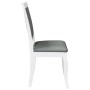 Sillas de comedor con cojines 2uds madera maciza blanco caucho de , Sillas de comedor - Ref: Foro24-4102489, Precio: 179,50 €...