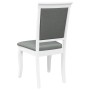 Sillas de comedor con cojines 2uds madera maciza blanco caucho de , Sillas de comedor - Ref: Foro24-4102489, Precio: 179,50 €...