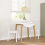 Sillas de comedor 2 unidades madera maciza de caucho blanco de , Sillas de comedor - Ref: Foro24-4102505, Precio: 123,46 €, D...