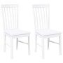 Sillas de comedor 2 unidades madera maciza de caucho blanco de , Sillas de comedor - Ref: Foro24-4102505, Precio: 123,46 €, D...