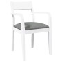 Sillas de comedor con cojines 2uds madera maciza blanco caucho de , Sillas de comedor - Ref: Foro24-4102511, Precio: 176,81 €...
