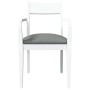 Sillas de comedor con cojines 2uds madera maciza blanco caucho de , Sillas de comedor - Ref: Foro24-4102511, Precio: 176,81 €...