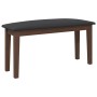 Banco 90 cm Madera Maciza Marrón Caucho de , Bancos de comedor y cocina - Ref: Foro24-4102593, Precio: 71,44 €, Descuento: %