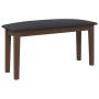 Banco 90 cm Madera Maciza Marrón Caucho de , Bancos de comedor y cocina - Ref: Foro24-4102593, Precio: 71,44 €, Descuento: %