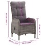 Juego de comedor para jardín 3 piezas ratán sintético gris de vidaXL, Conjuntos de jardín - Ref: Foro24-3058546, Precio: 344,...