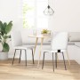 Sillas de comedor 2 unidades cuero sintético blanco de , Sillas de comedor - Ref: Foro24-4101119, Precio: 88,20 €, Descuento: %