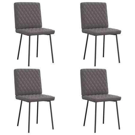 Sillas de comedor 4 unidades cuero sintético gris de , Sillas de comedor - Ref: Foro24-3315215, Precio: 171,67 €, Descuento: %