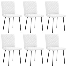 Sillas de comedor 6 uds cuero sintético blanco de , Sillas de comedor - Ref: Foro24-3315489, Precio: 254,31 €, Descuento: %