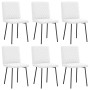 Sillas de comedor 6 uds cuero sintético blanco de , Sillas de comedor - Ref: Foro24-3315489, Precio: 254,31 €, Descuento: %