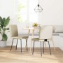Sillas de comedor 2 unidades cuero sintético crema de , Sillas de comedor - Ref: Foro24-4101167, Precio: 88,00 €, Descuento: %
