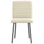 Sillas de comedor 2 unidades cuero sintético crema de , Sillas de comedor - Ref: Foro24-4101167, Precio: 88,00 €, Descuento: %