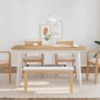 Banco 90 cm madera maciza caucho blanco de , Bancos de comedor y cocina - Ref: Foro24-4102598, Precio: 71,44 €, Descuento: %