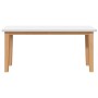 Banco 90 cm madera maciza caucho blanco de , Bancos de comedor y cocina - Ref: Foro24-4102598, Precio: 71,44 €, Descuento: %