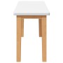 Banco 90 cm madera maciza caucho blanco de , Bancos de comedor y cocina - Ref: Foro24-4102598, Precio: 71,44 €, Descuento: %