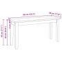 Banco 90 cm madera maciza caucho blanco de , Bancos de comedor y cocina - Ref: Foro24-4102598, Precio: 71,44 €, Descuento: %