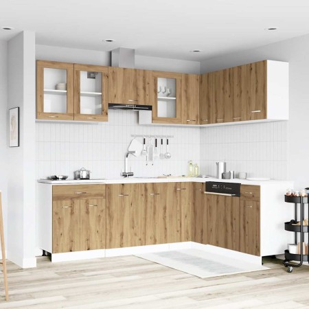 Set de muebles cocina 11 pzas madera ingeniería roble artesanal de , Armarios de cocina - Ref: Foro24-3328576, Precio: 662,55...