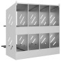 Nido para gallinas con 8 compartimentos plateado galvanizado de , Jaulas y habitáculos para animales pequeños - Ref: Foro24-8...
