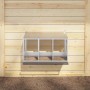 Nido para gallinas con 3 compartimentos plateado galvanizado de , Jaulas y habitáculos para animales pequeños - Ref: Foro24-8...