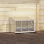 Nido para gallinas con 3 compartimentos plateado galvanizado de , Jaulas y habitáculos para animales pequeños - Ref: Foro24-8...