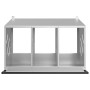 Nido para gallinas con 3 compartimentos plateado galvanizado de , Jaulas y habitáculos para animales pequeños - Ref: Foro24-8...