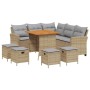 Juego de sofás de jardín en forma de L con cojines 6 pzas beige de , Conjuntos de jardín - Ref: Foro24-3213543, Precio: 576,4...