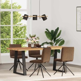 Sillas de comedor 4 unidades piel de ante artificial marrón de , Sillas de comedor - Ref: Foro24-3315378, Precio: 225,36 €, D...